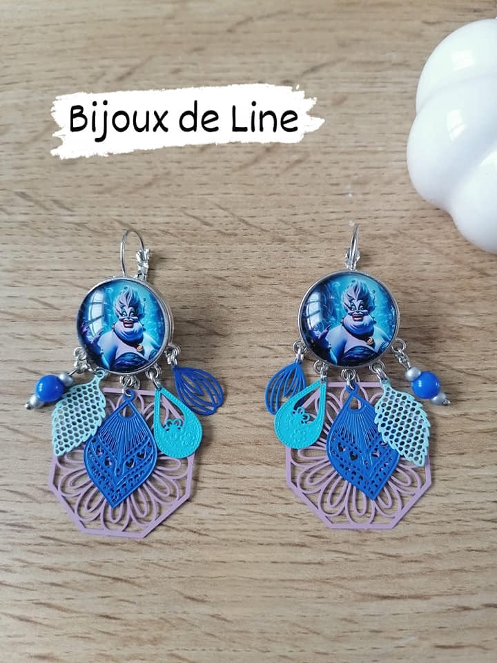 Boucles d'oreilles Ursula Bleu